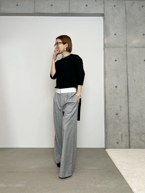 silk wool marvelt pants(予約商品)